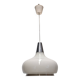 Water drop pendant light Space age in white opaline, France circa 1970.