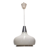 Suspension goutte d'eau Space age en opaline blanche, France vers 1970