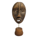 Antique Dan passport mask in carved wood 15 cm, with stand