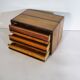 Vintage Cube Chest of Drawers in Cherrywood and Wenge, Unique Piece, 1970s
