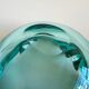 Turquoise Sommerso glass ashtray or decorative bowl from Murano