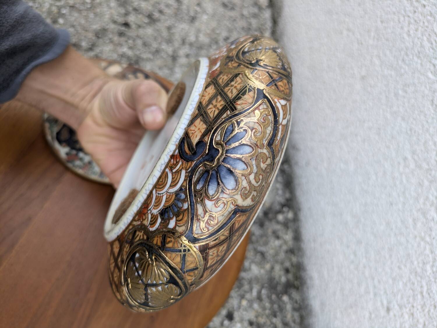 Ceramic Candy Jar, Vintage Japanese, Satsuma