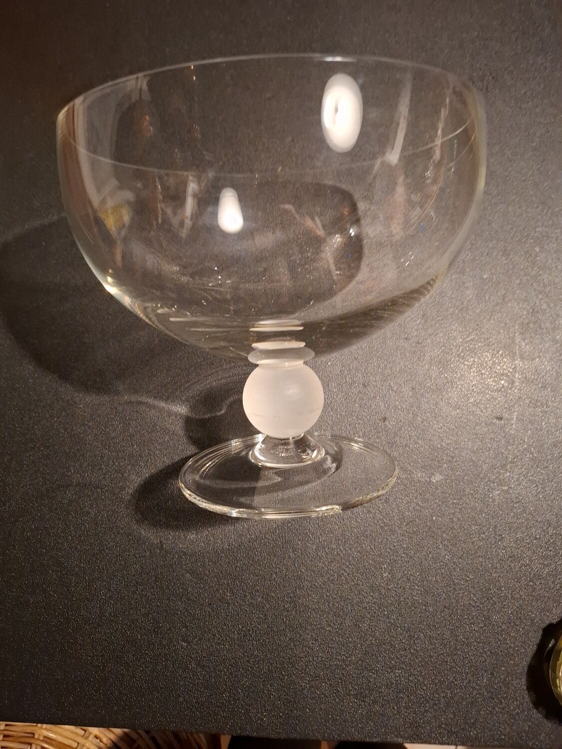 Crystal fruit bowl with 6 small bowls