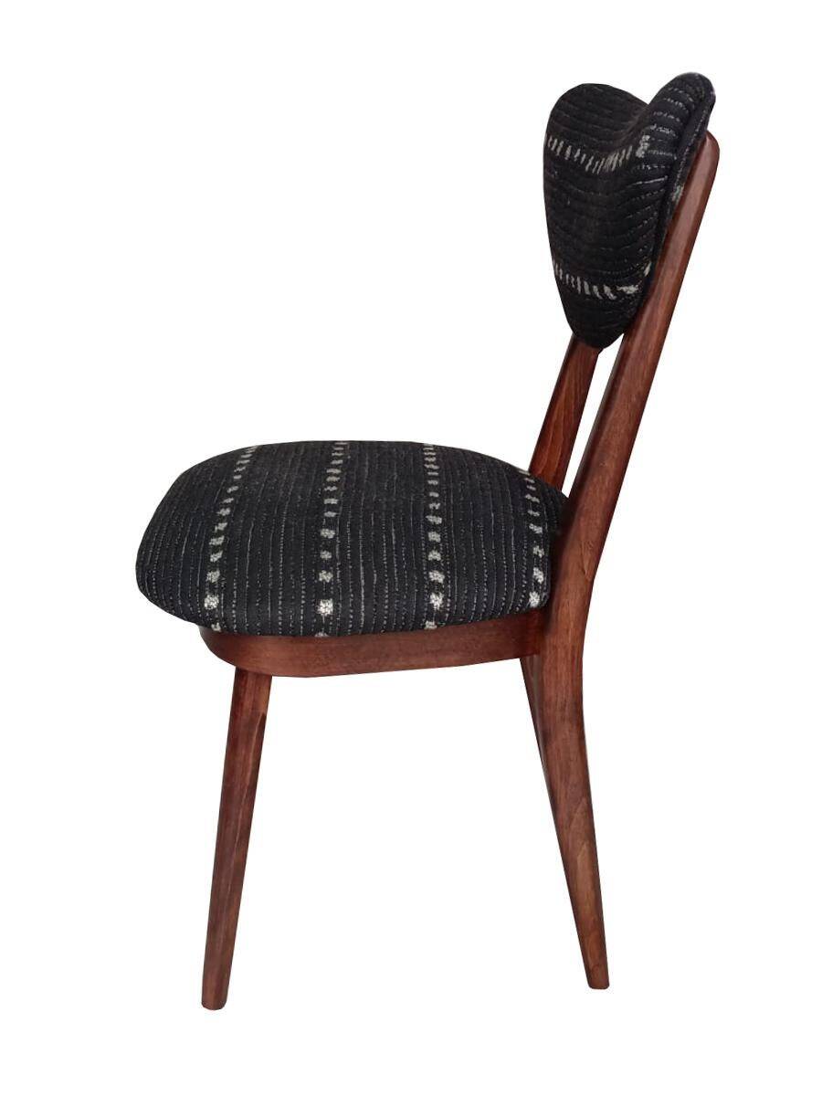 Chaise en tissu noir perennials dotty, europe, années 1960
