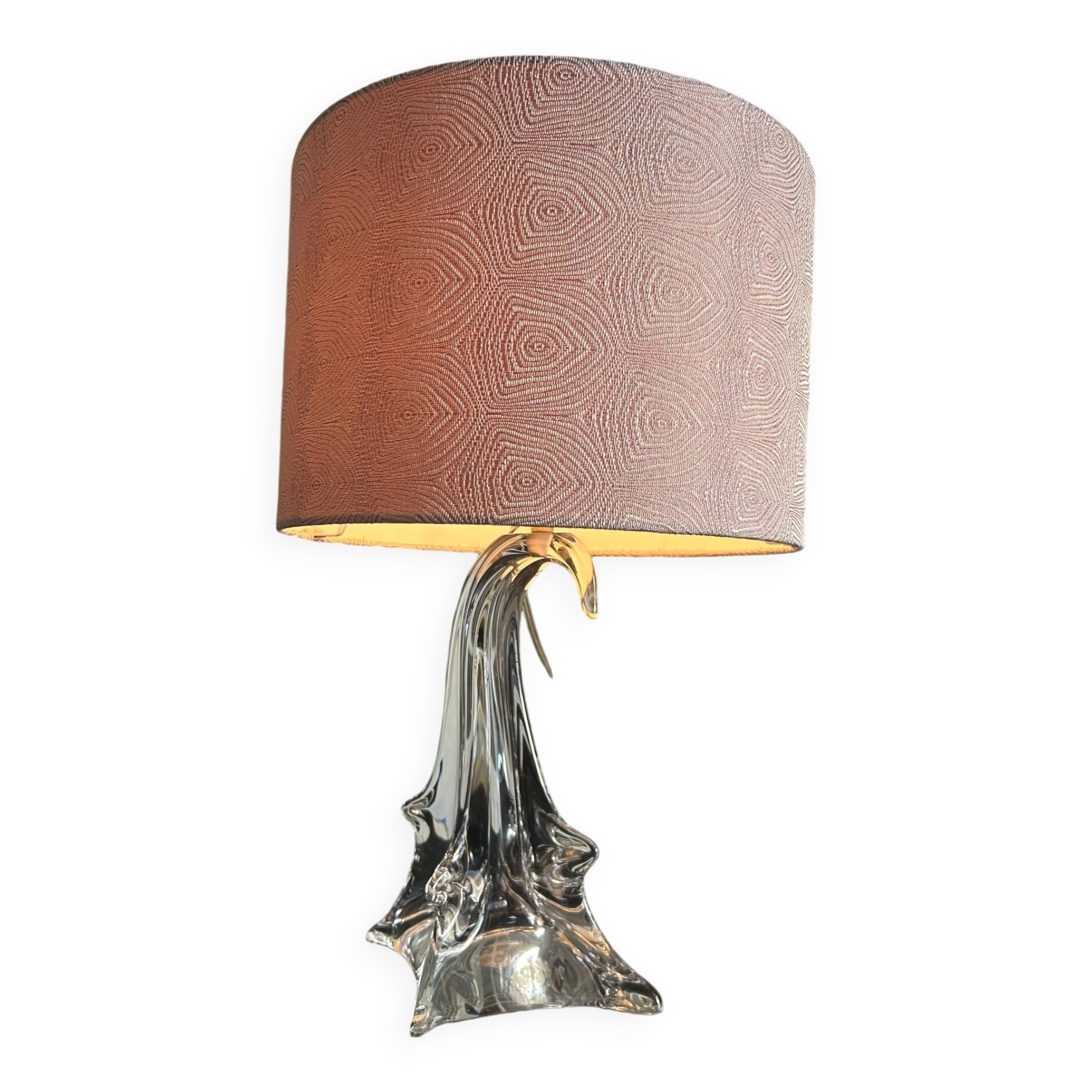 Lampe de table en cristal années 50