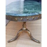 Green marble coffee table