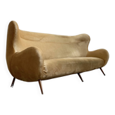 Large Vintage late 1940s Mid-century Modern Danish style Wingback Sofa