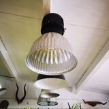Black and metal industrial hanging lamp