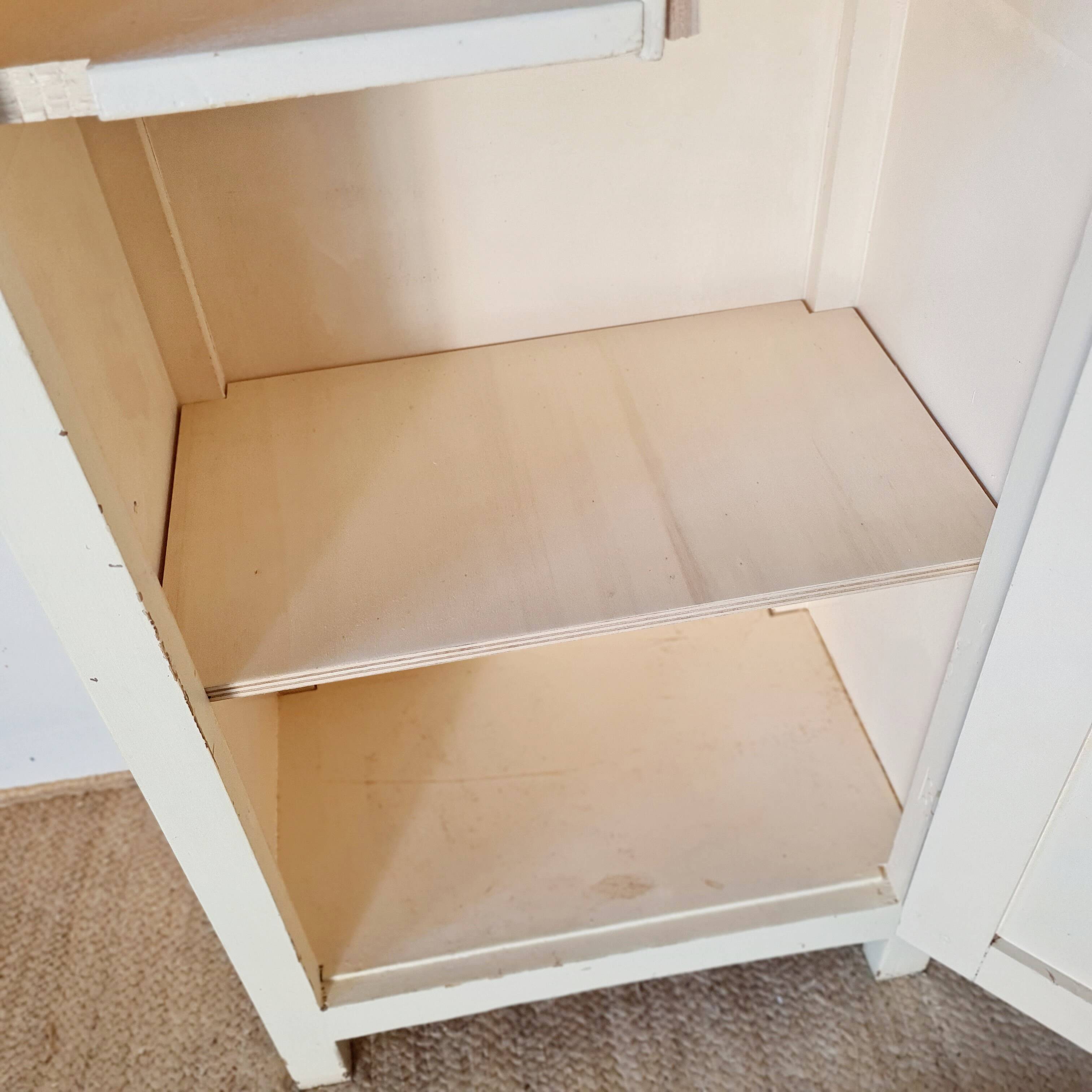 Antique Parisian bonnetière with a patina – vintage narrow wardrobe