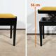 Adjustable Piano Bench, in Black Lacquered Wood – 1970