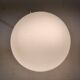 Opaline globe and black metal ceiling or wall light, diam. 20 cm - late 20th century