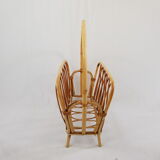 Bamboo and rattan magazine rack