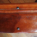 Antique XXL leather suitcase