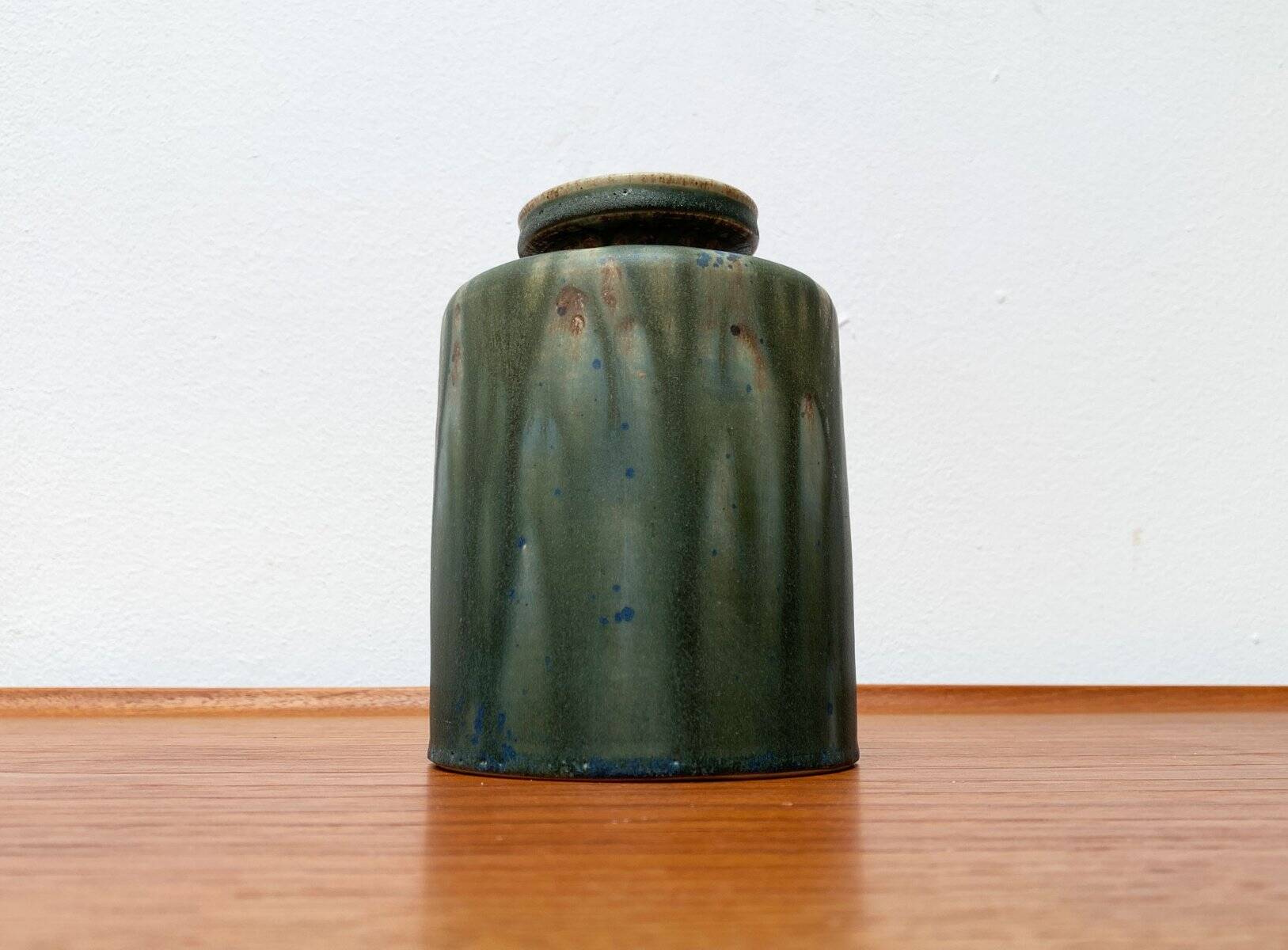 Mid-Century Minimalist Studio Pottery Vase by Rolf Weber for Rolf Weber Steinzeug, 1960s