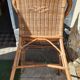 Set of 4 wicker and rattan armchairs