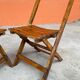 4 Antique Folding Bistro Brasserie Terrace Chairs