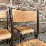 4 vintage school chairs