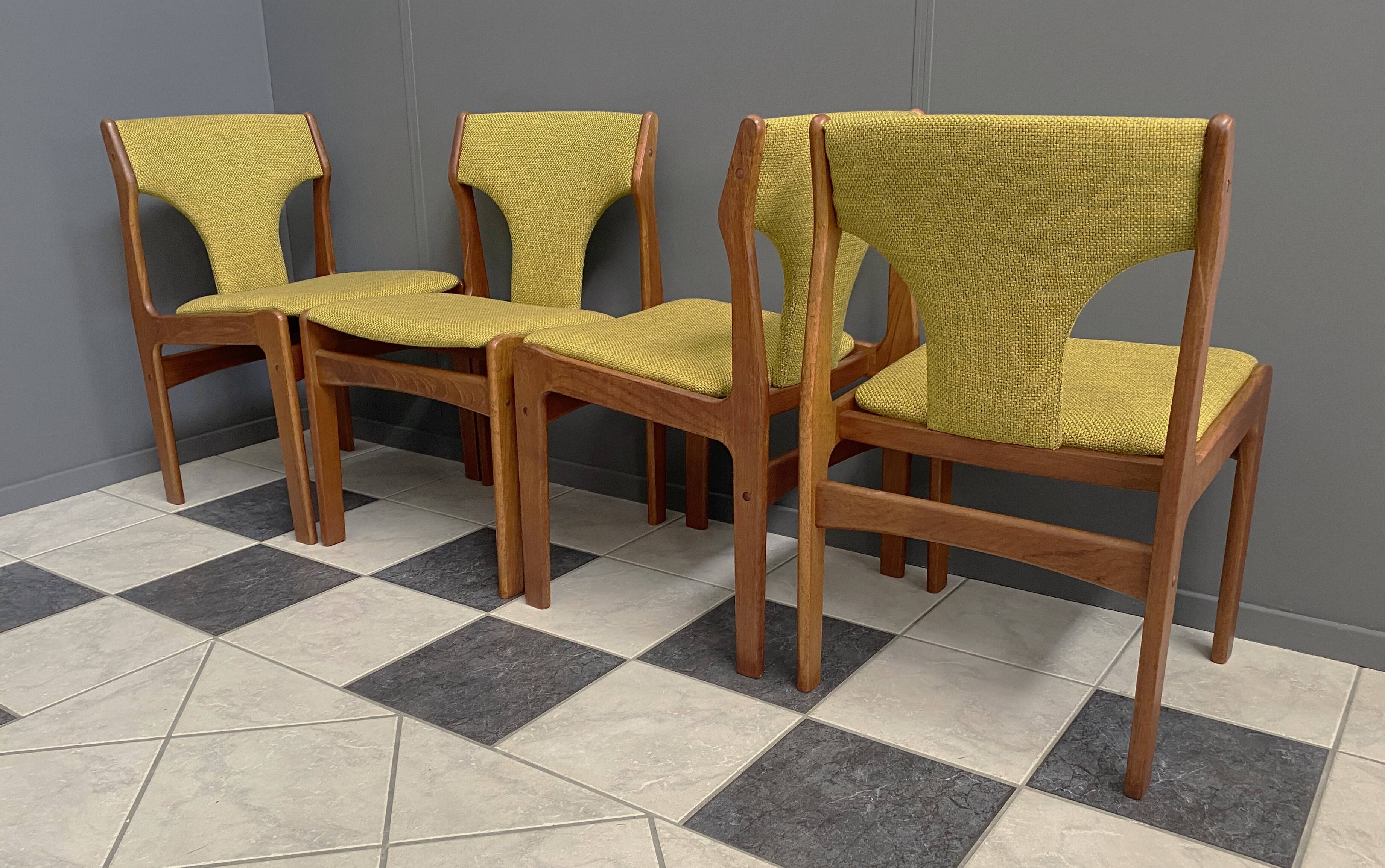 Set of 6 Teak Eric Buch dining chairs Denmark