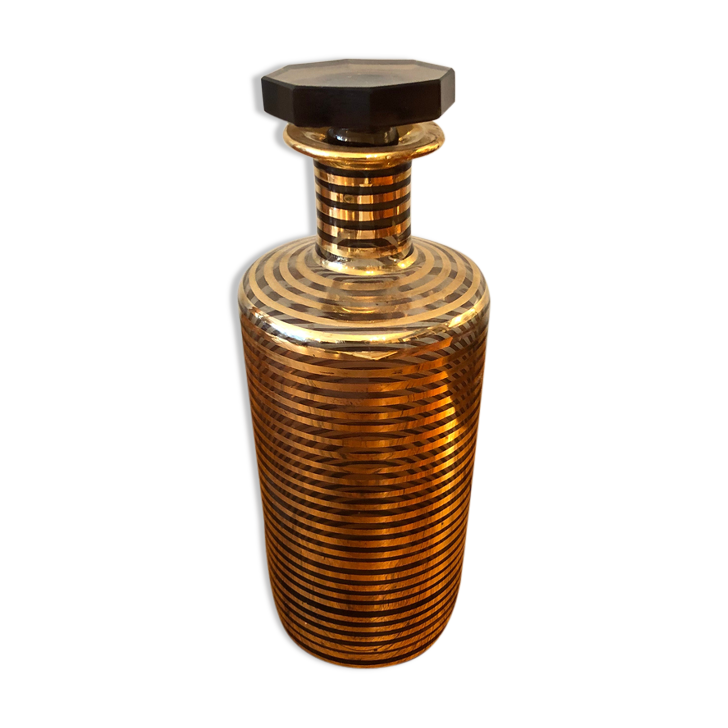 70's smoked glass carafe