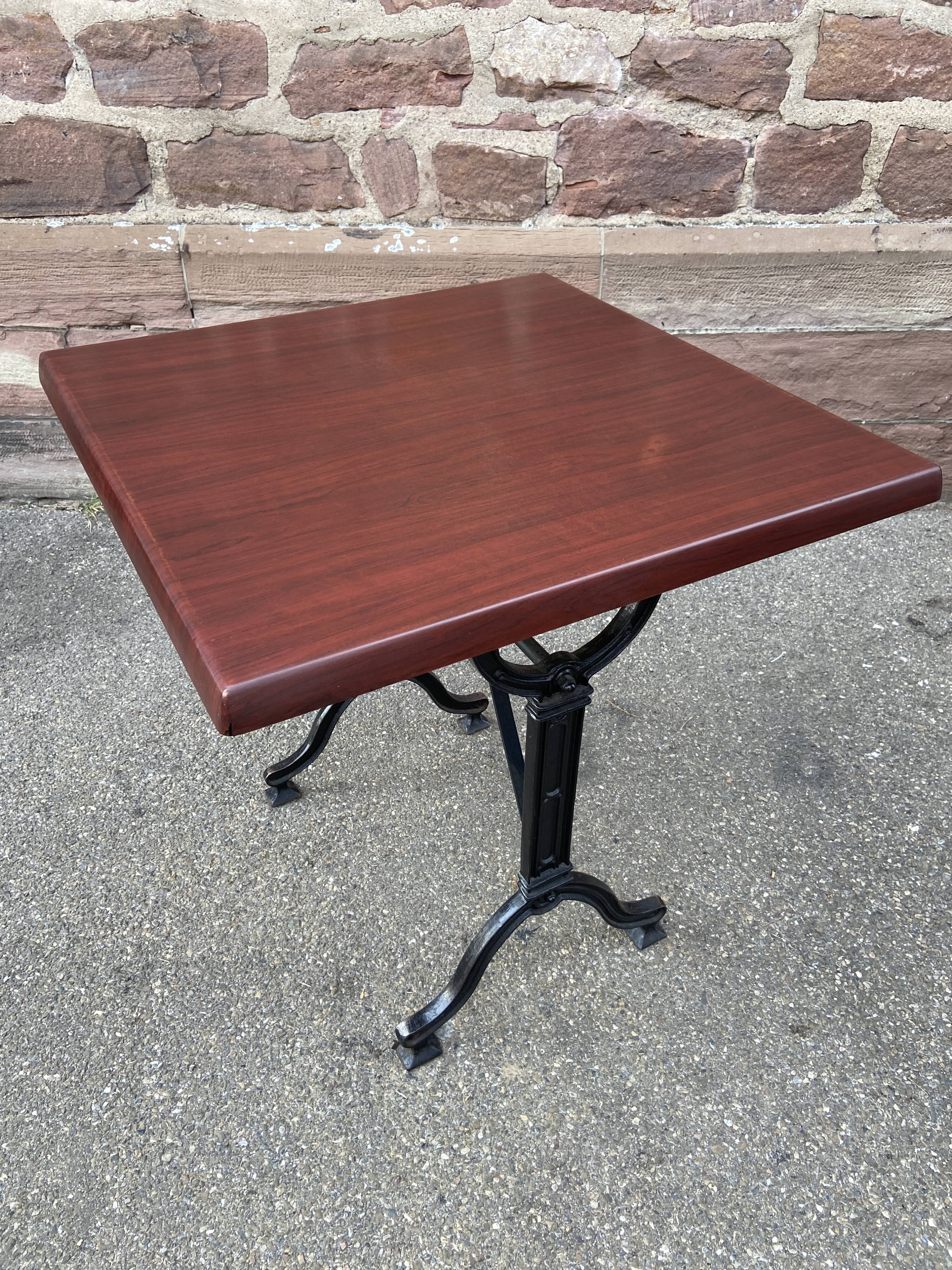 Parisian cast iron bistro table Mid-century French Paris café Montmartre bistro table 80s