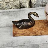 Art Deco Marble Swan Lamp