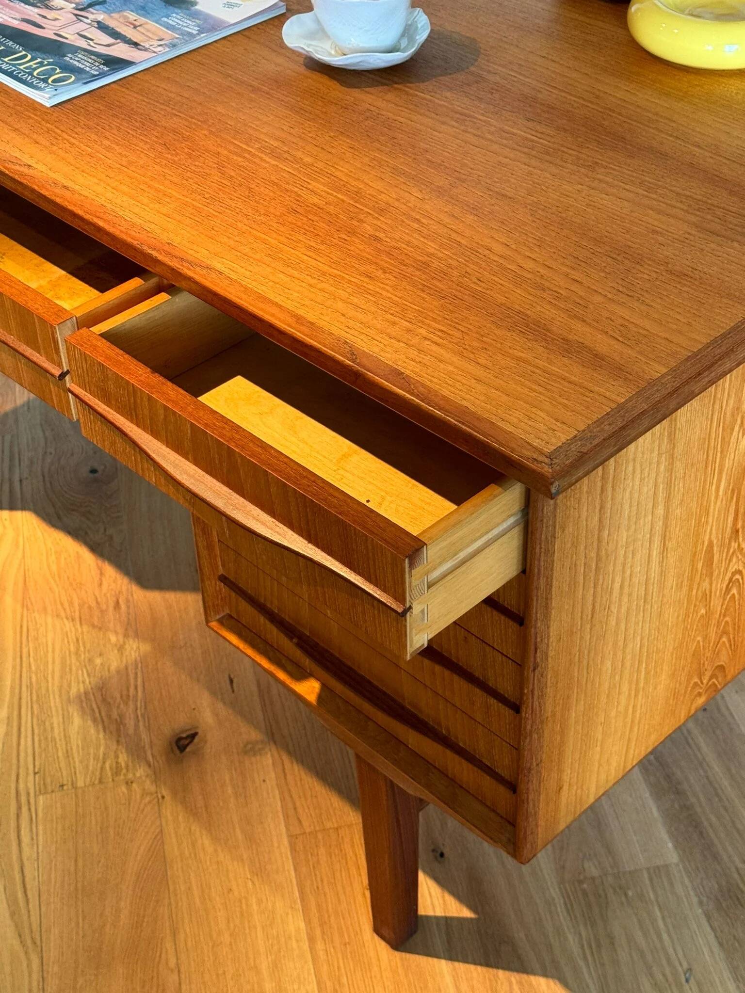 Vintage Scandinavian oak desk "Karl"