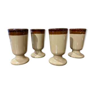 Enamelled stoneware mugs