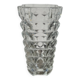 Classic clear thick glass vase