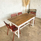 Old white farmhouse table