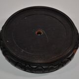 Vase maillet en porcelaine à décor bleu et blanc de phénix sur un rocher.