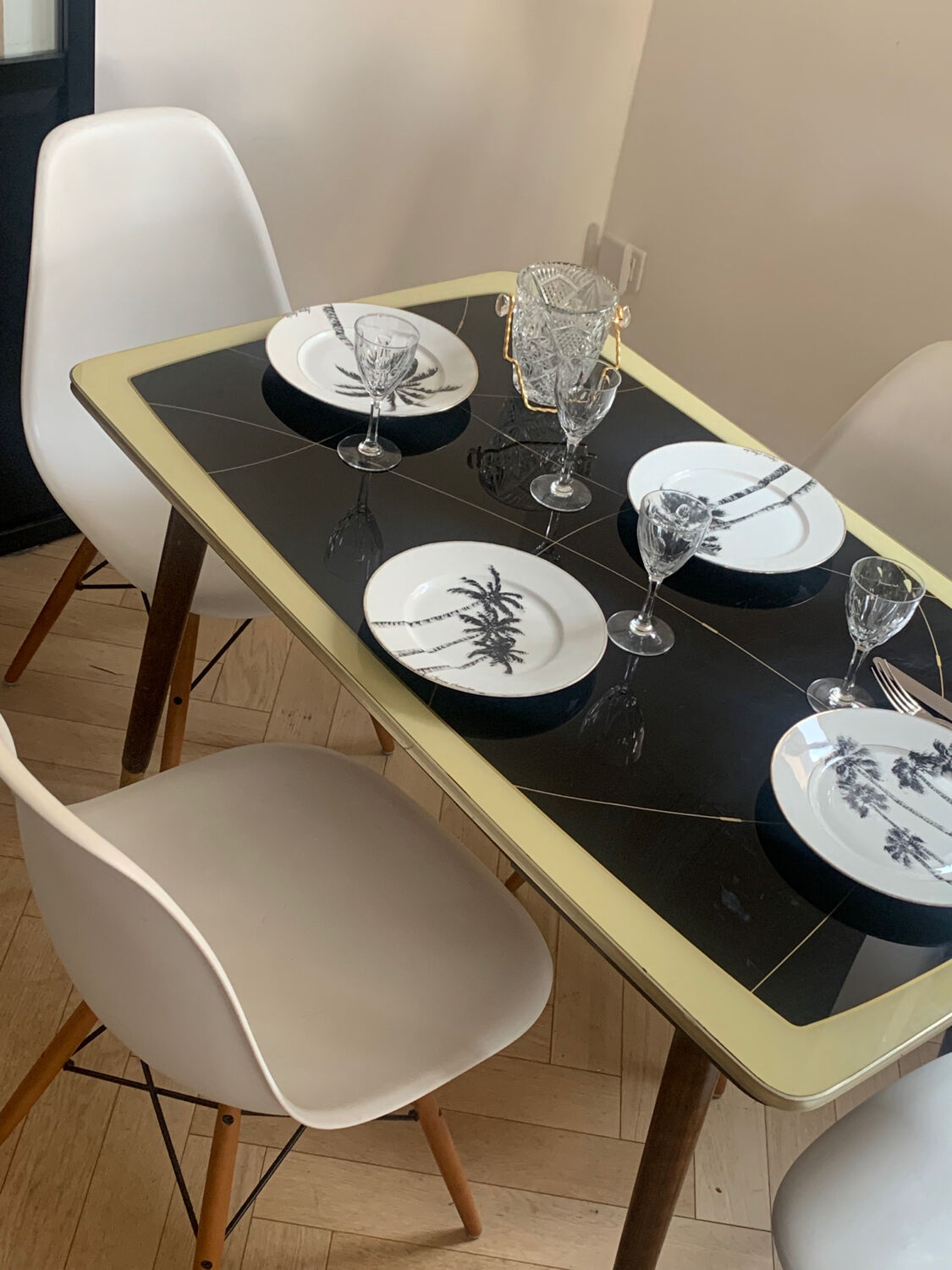 Hand-cranked coffee table