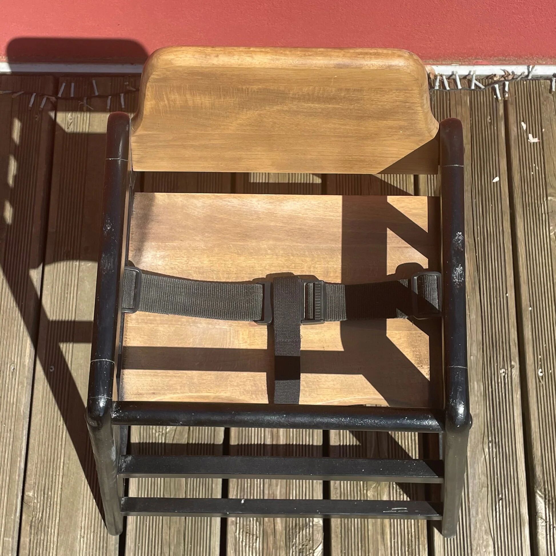 Wooden high chair for baby