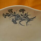 Longchamp earthenware dish cornflower decoration
