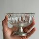 Antique sugar bowl in pressed glass and silver-plated metal