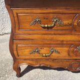 Louis xv tombeau chest of drawers in walnut 2 drawers from the 18th century