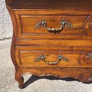 Louis xv tombeau chest of drawers in walnut 2 drawers from the 18th century