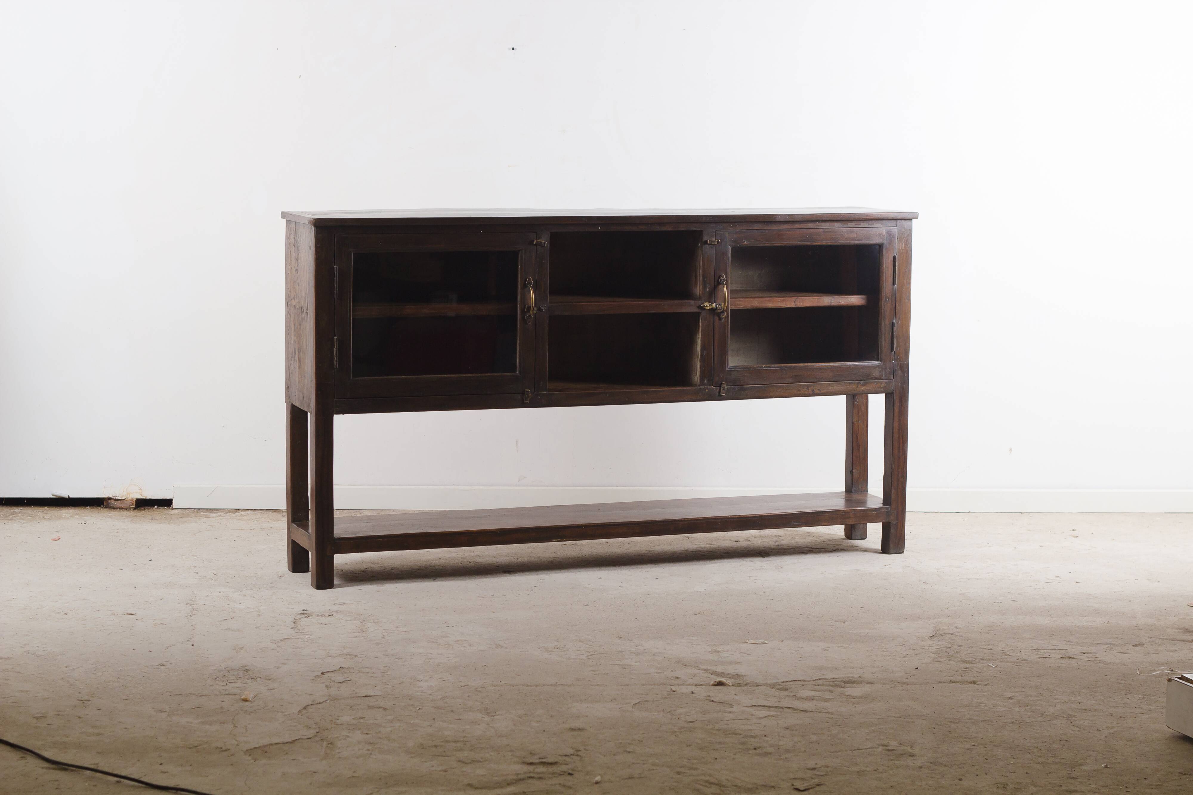 Vintage wooden showcase sideboard