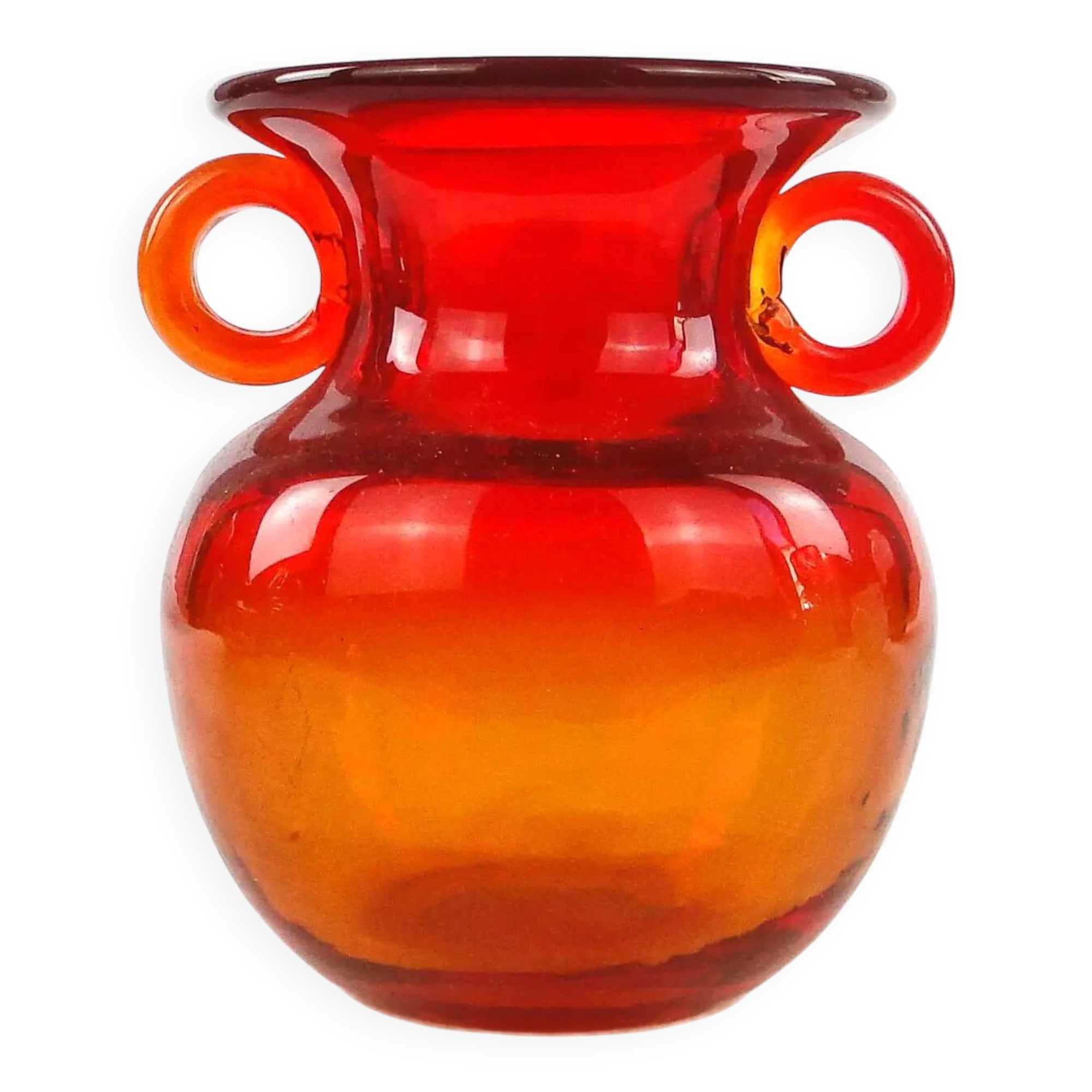 Mid-century modern vase, glass, designed by J. Słuczan-Orkusz, Poland, 1970s