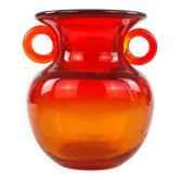 Mid-century modern vase, glass, designed by J. Słuczan-Orkusz, Poland, 1970s