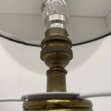 Vintage brass table lamp base in faux bamboo, 1970's
