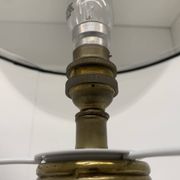 Vintage brass table lamp base in faux bamboo, 1970's