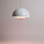 White Verner Panton flower pendant, Louis Poulsen, Denmark, 1969