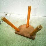 Tripod cowhide tabouret