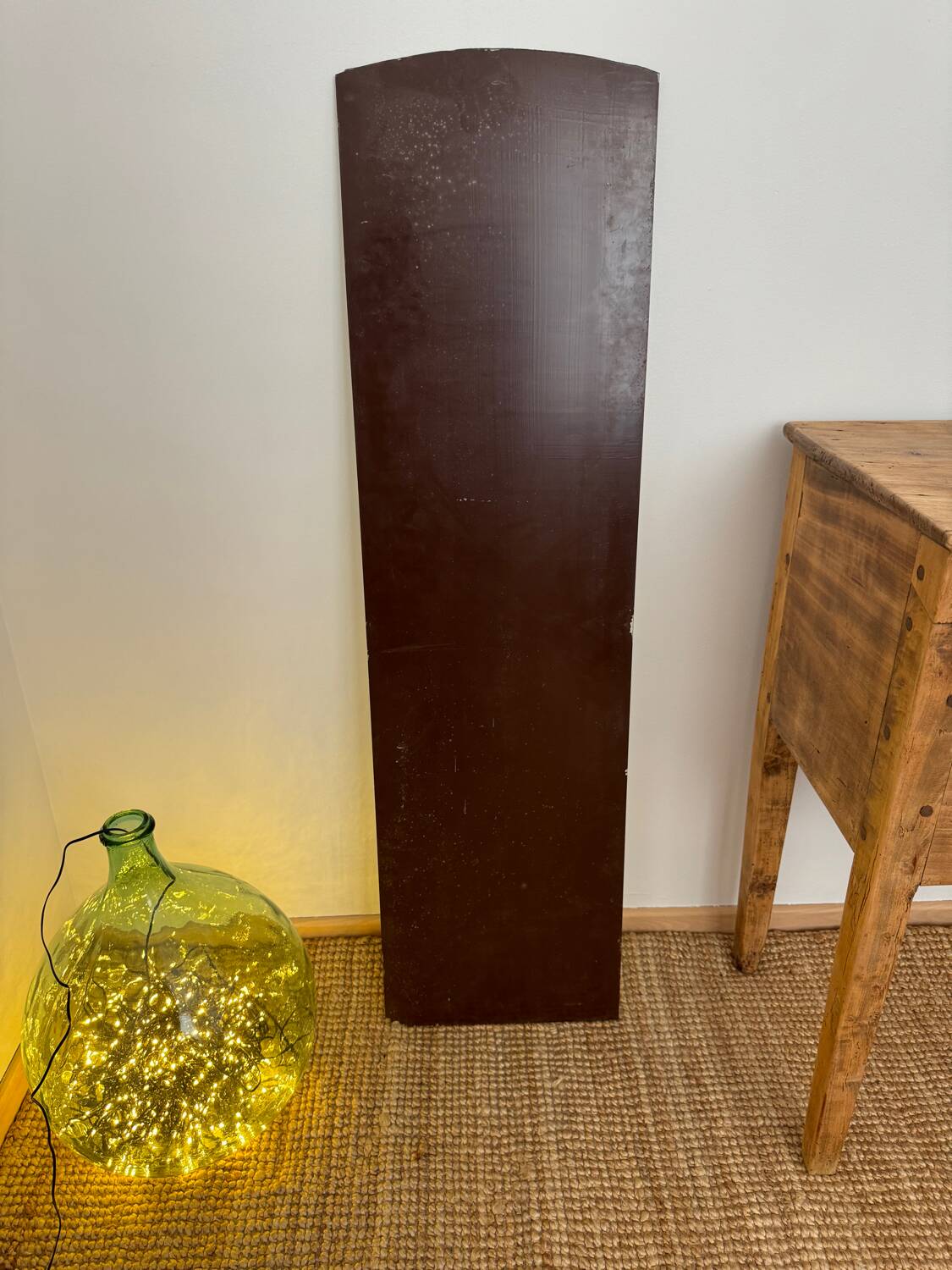 Vintage full-length beveled art deco mirror