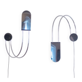 Pair of Design Wall Sconces "Gesto" , Bruno Gecchelin for Skipper, 1970s