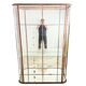 Large Antique Museum Display Cabinet with Curved Glass