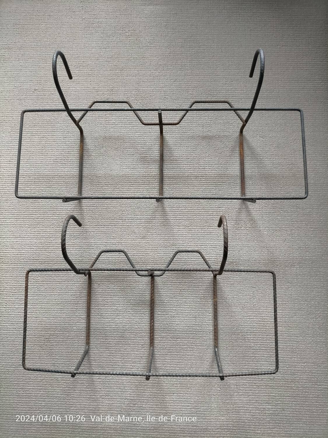 Vintage twisted iron planter