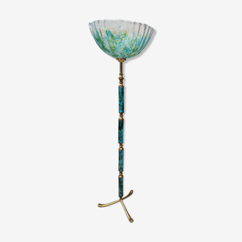 Lampadaire en céramique et verre Murano 1960