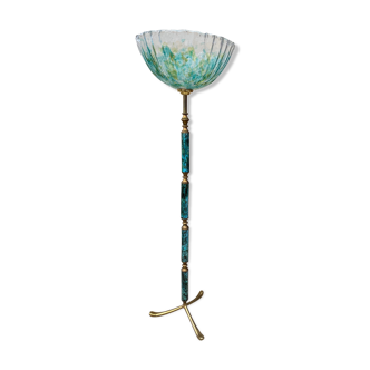 Lampadaire en céramique et verre Murano 1960