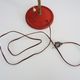 Flexible desk lamp vintage Aluminor in red lacquered metal. Year 50